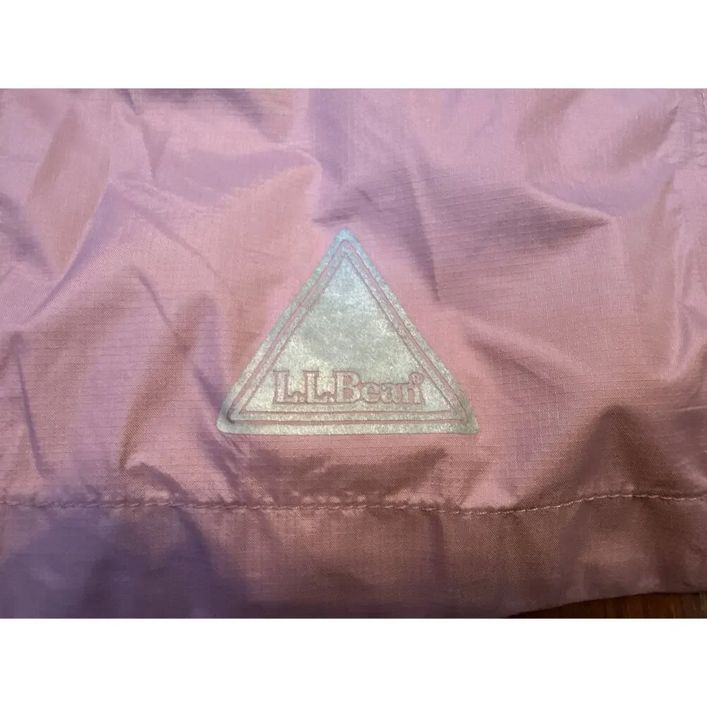 L.L. Bean Kids Trail Model Rain Jacket Windbreaker Mauve Pink Girl Size 4